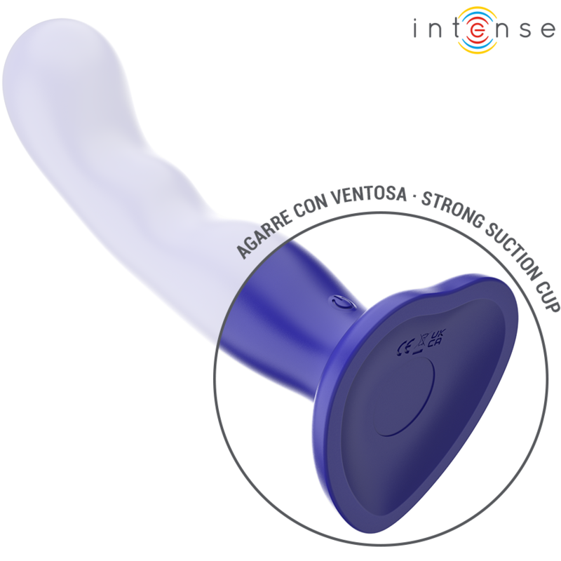 INTENSE - SHORTY VIBRATOR MIT SAUGNÄPFEN BLAU MIT FERNBEDIENUNG