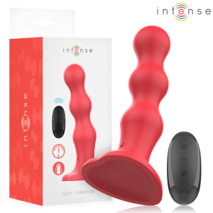 INTENSE - CODY VIBRATOR MIT SAUGNÄPFEN ROTER FERNBEDIENUNG