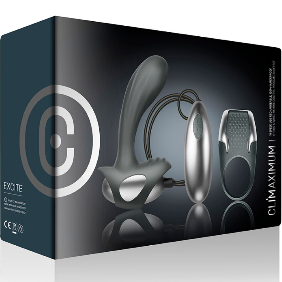 CLIMAXIMUM - EXCITE KIT Penisring + Draht-Prostatamassagegerät