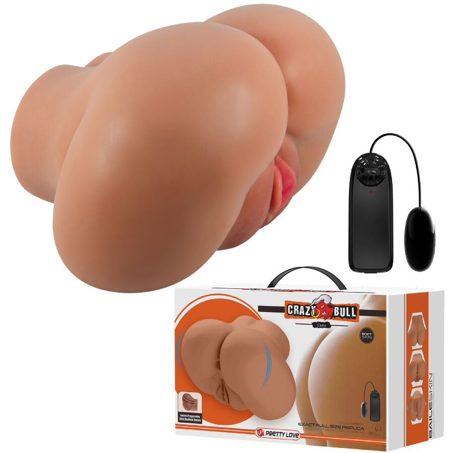 CRAZY BULL - LUNA VIBRATOR BUTT MIT REALISTISCHER VAGINA UND ANUS-STEUERUNG FERNBEDIENUNG