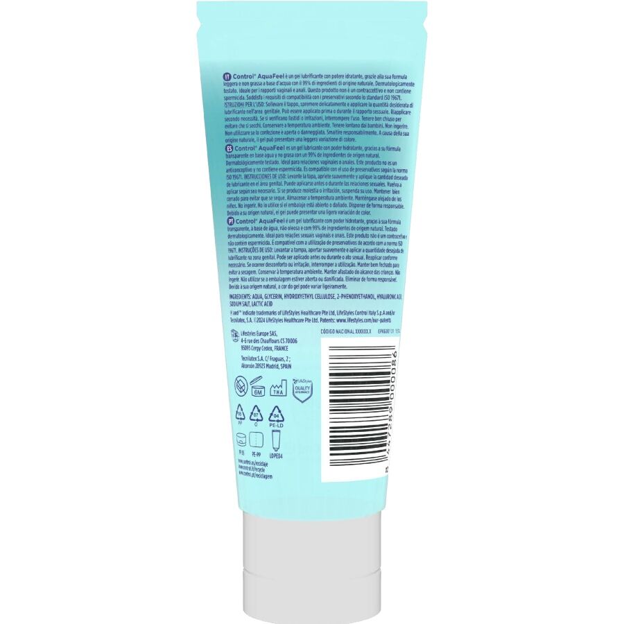 CONTROL - AQUAFEEL Gleitmittel mit Hyaluronsäure 80 ml