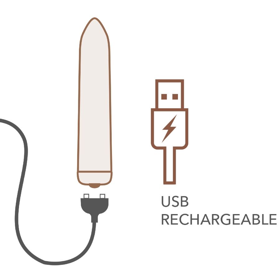 ROCKS-OFF - Wiederaufladbarer Bullet-Vibrator Rot