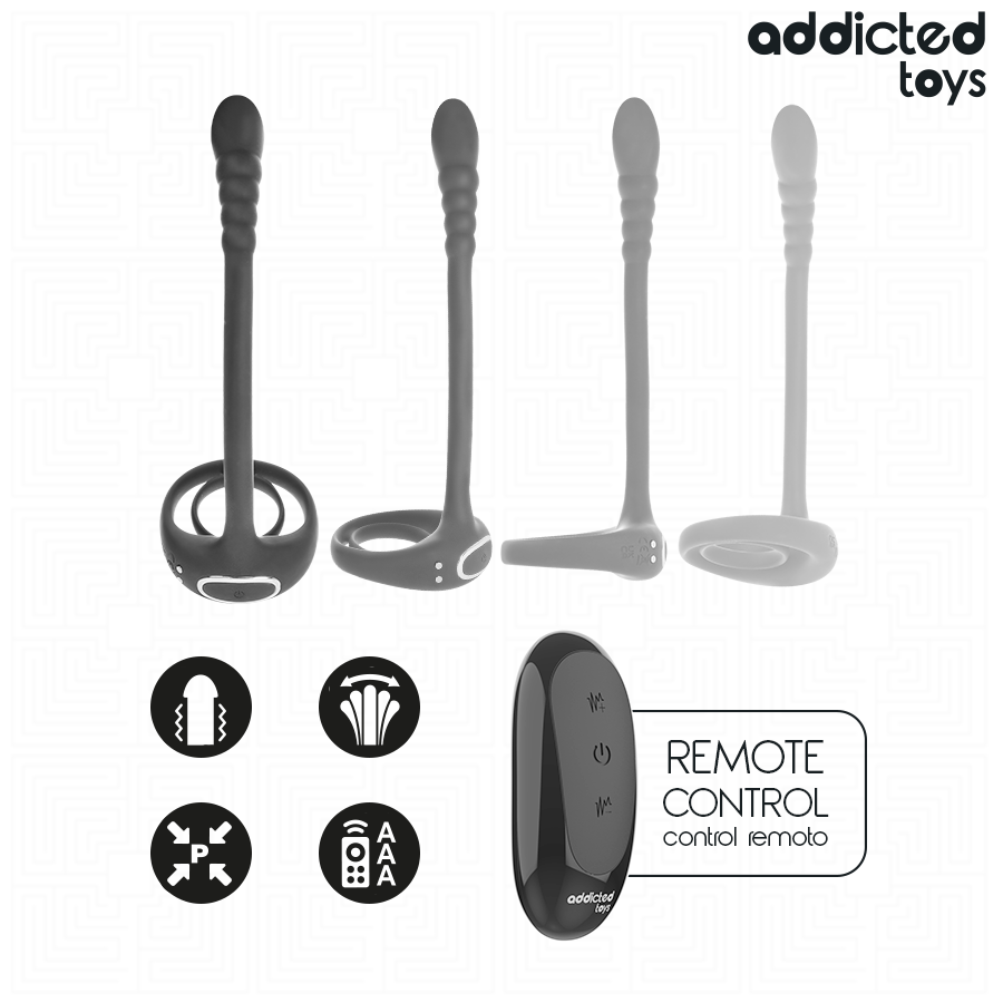 ADDICTED TOYS - P-SPOT Vibrations-Penisring mit Fernbedienung
