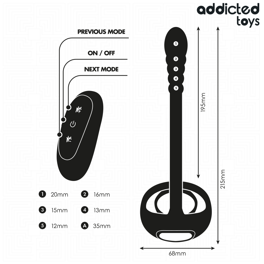 ADDICTED TOYS - P-SPOT Vibrations-Penisring mit Fernbedienung