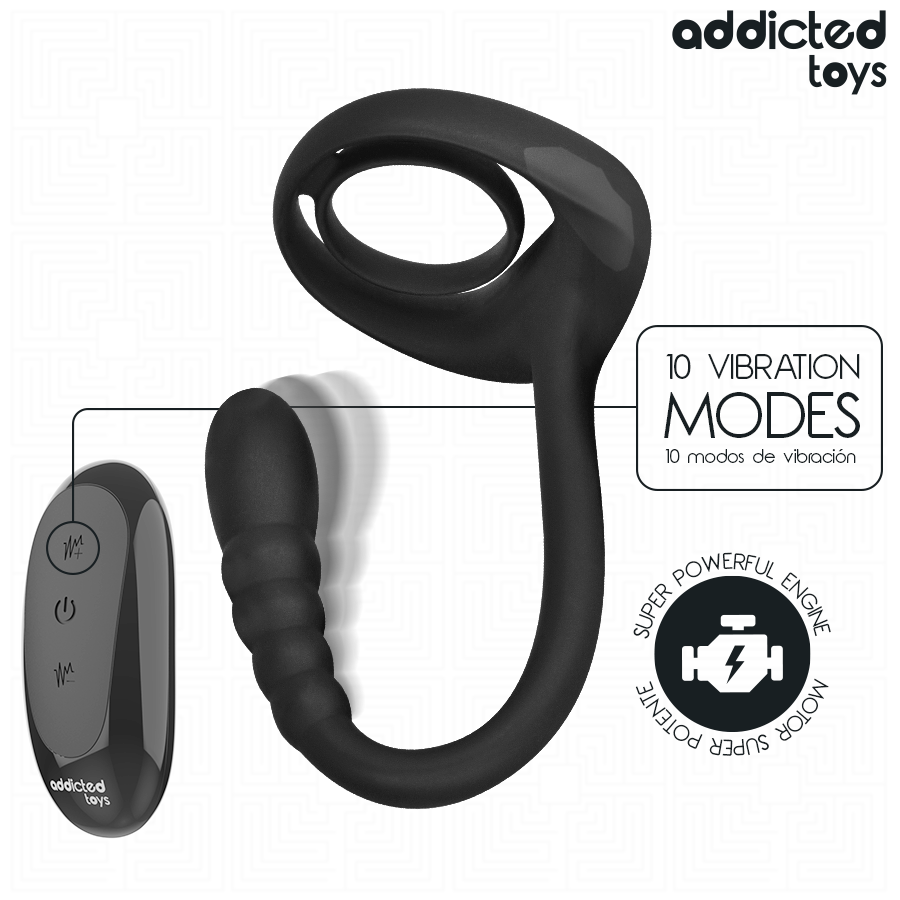 ADDICTED TOYS - P-SPOT Vibrations-Penisring mit Fernbedienung
