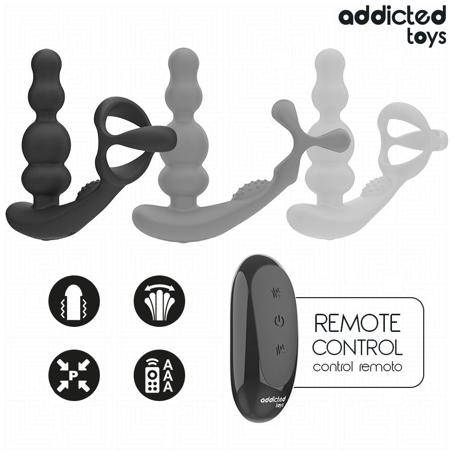 ADDICTED TOYS - Rotierendes Prostatamassagegerät mit Fernbedienung