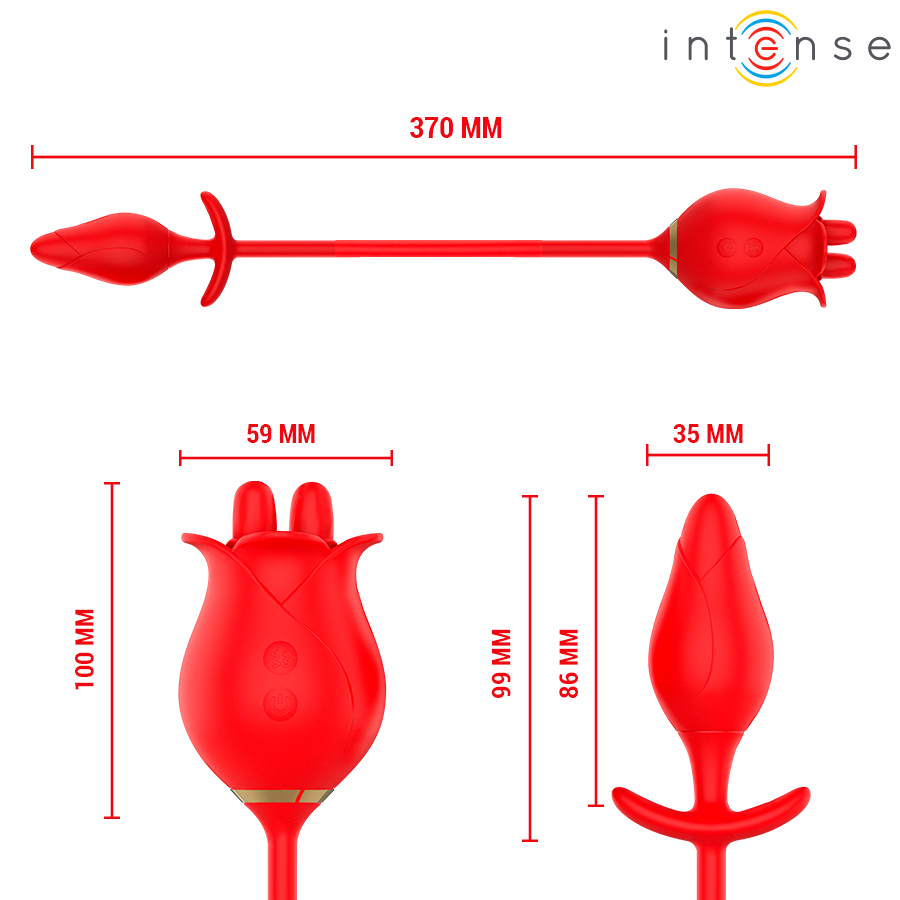 INTENSE - MELANIE DOPPELTER KLITORISSTIMULATOR MIT ZICKZACKZUNGE