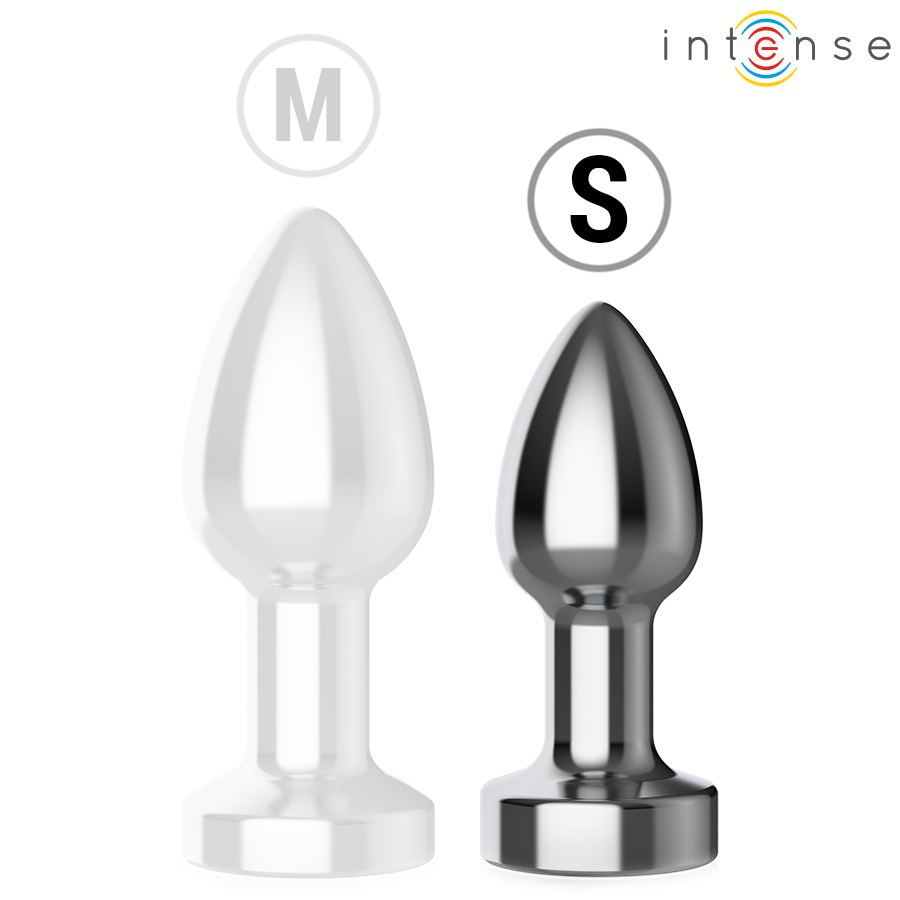INTENSE - VIBRIERENDER ANALPLUG AUS METALL MIT LED-LEUCHTEN UND FERNBEDIENUNG