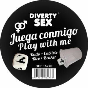 DIABLO PICANTE - Weißer harter Würfel mit Positionen und Würfel.