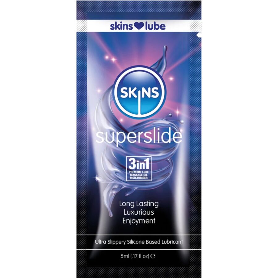 SKINS - SUPERSLIDE silikonbasiertes Gleitgel, Einzeldosis 5 ml
