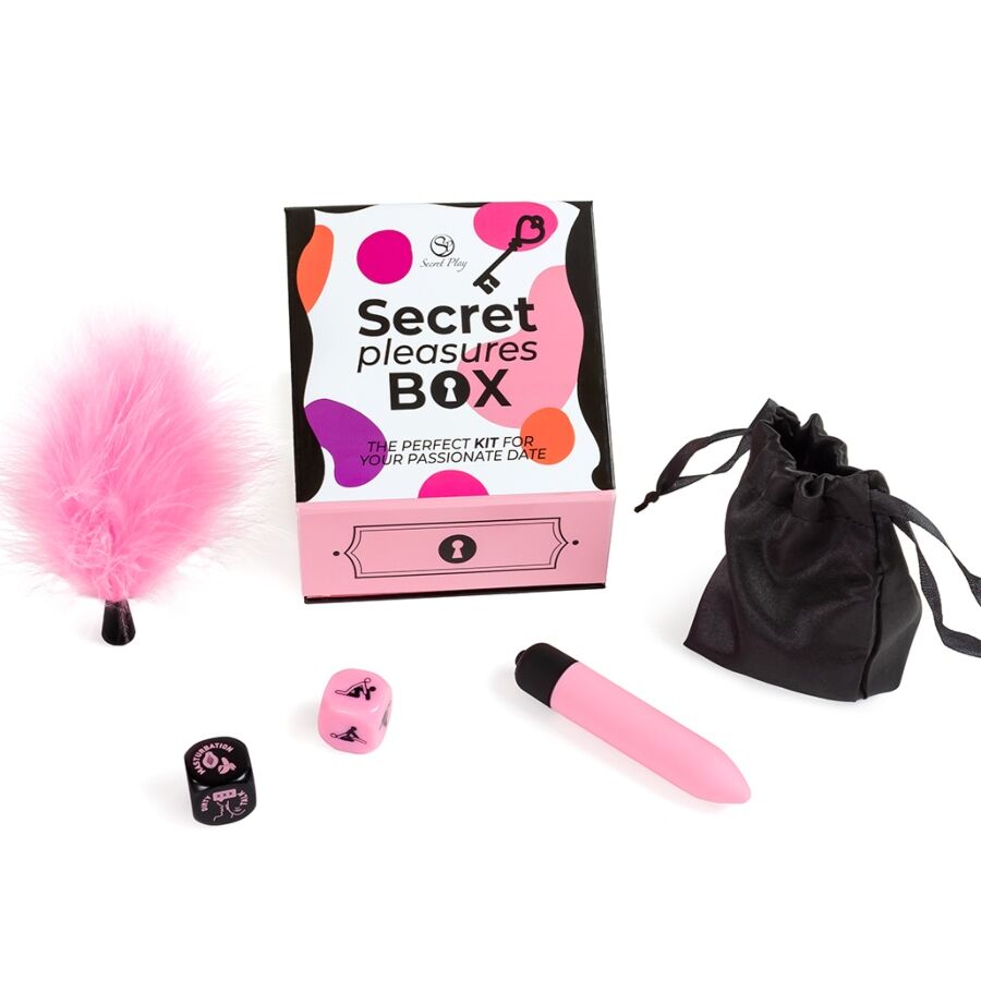 SECRET PLAY - VERGNÜGUNGSBOX FÜR PAARE: WÜRFEL + VIBRATIONS-KUGEL + FEDERSTIFT