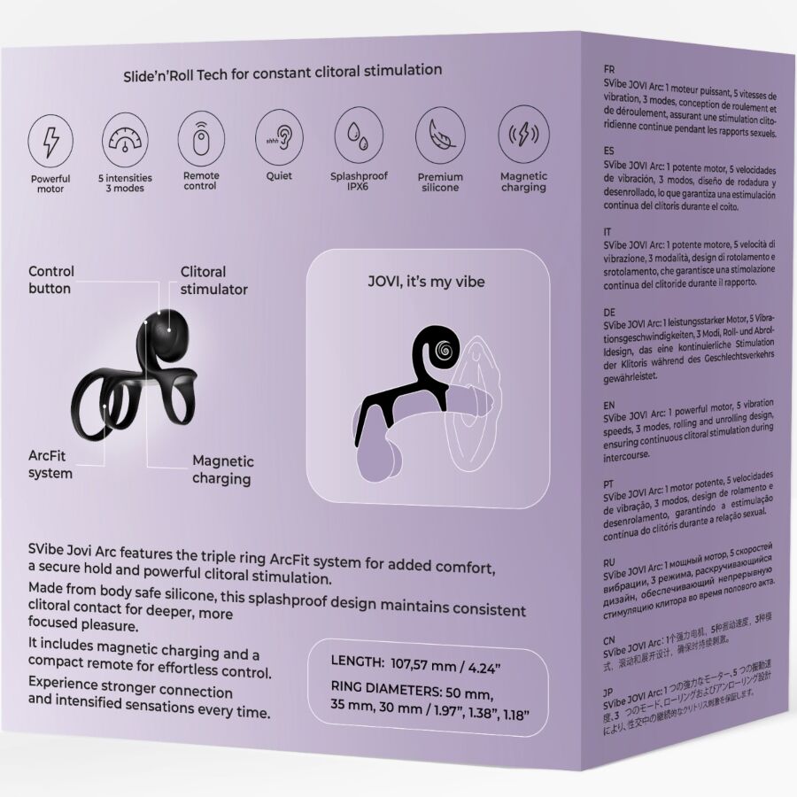 SNAIL VIBE - JOVI ARC Paare Ring mit Fernbedienung Schwarz