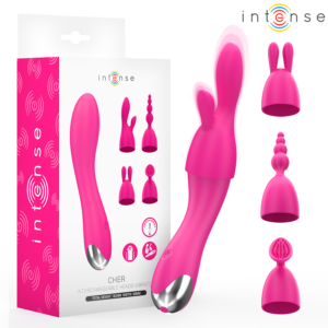 INTENSE - CHER VIBRATOR MIT 20 MUSTERN UND AUSTAUSCHBAREN AUFSÄTZEN