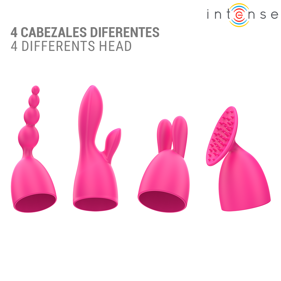 INTENSE - CHER VIBRATOR MIT 20 MUSTERN UND AUSTAUSCHBAREN AUFSÄTZEN