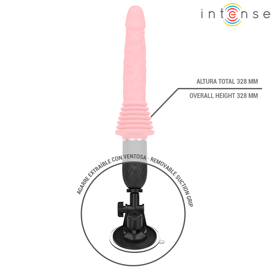 INTENSE - CYNTHIA REMOTE CONTROL THRUSTING VIBRATOR WITH HEAT FUNCTION
