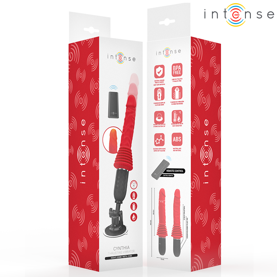 INTENSE - CYNTHIA REMOTE CONTROL THRUSTING VIBRATOR WITH HEAT FUNCTION