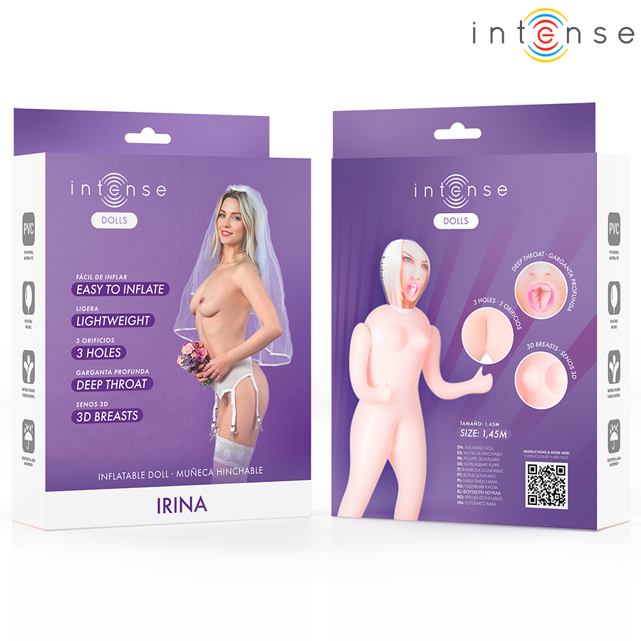 INTENSE DOLLS - IRINA AUFBLASBARE PUPPE MIT DRITTEN ÖFFNUNGEN