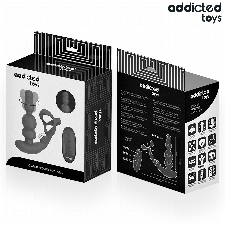 ADDICTED TOYS - Rotierendes Prostatamassagegerät mit Fernbedienung