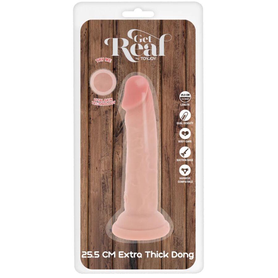 GET REAL - DELUXE DICK DOPPELDICHTE TPE DILDO 25,5 CM