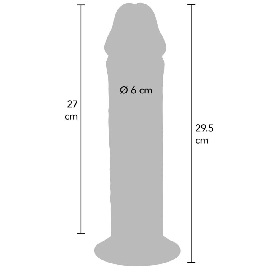 GET REAL - DELUXE DICK DOPPELDICHTE TPE DILDO 29,5 CM