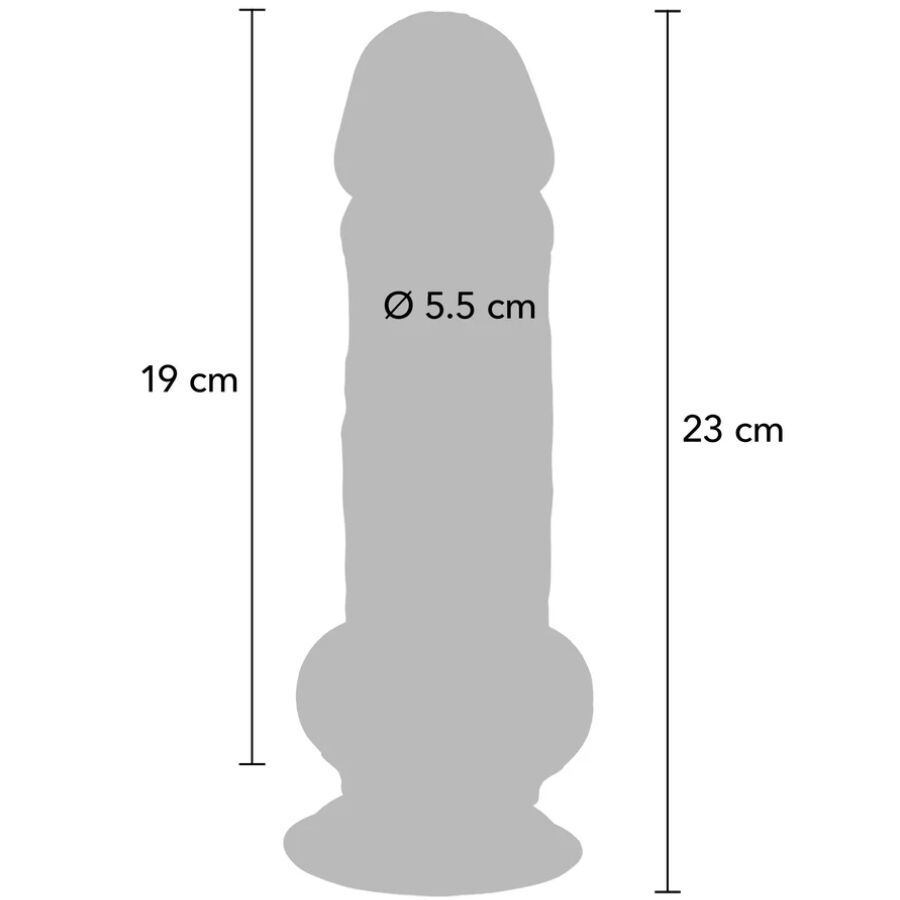 GET REAL - DELUXE REALISTISCHER PENIS MIT HODEN EXTRA DICK 23 CM
