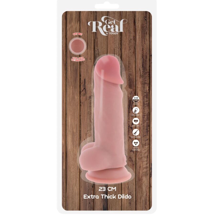 GET REAL - DELUXE REALISTISCHER PENIS MIT HODEN EXTRA DICK 23 CM