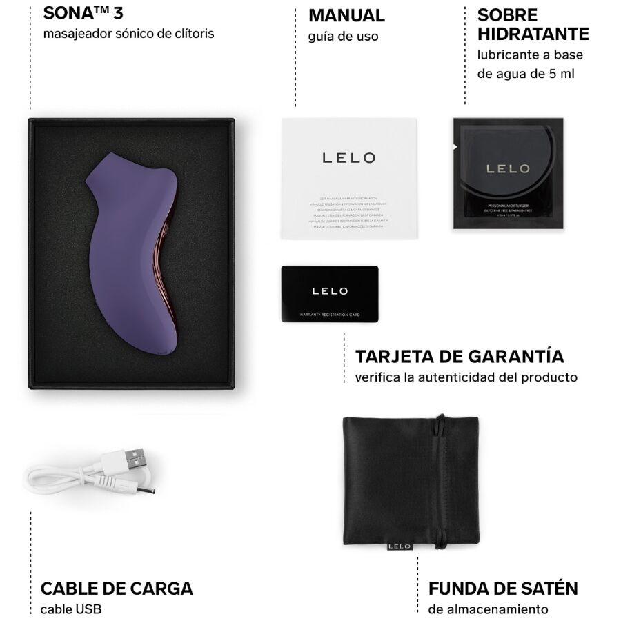 LELO - SONA 3 Sonic Klitoralmassagegerät Cyber Lila