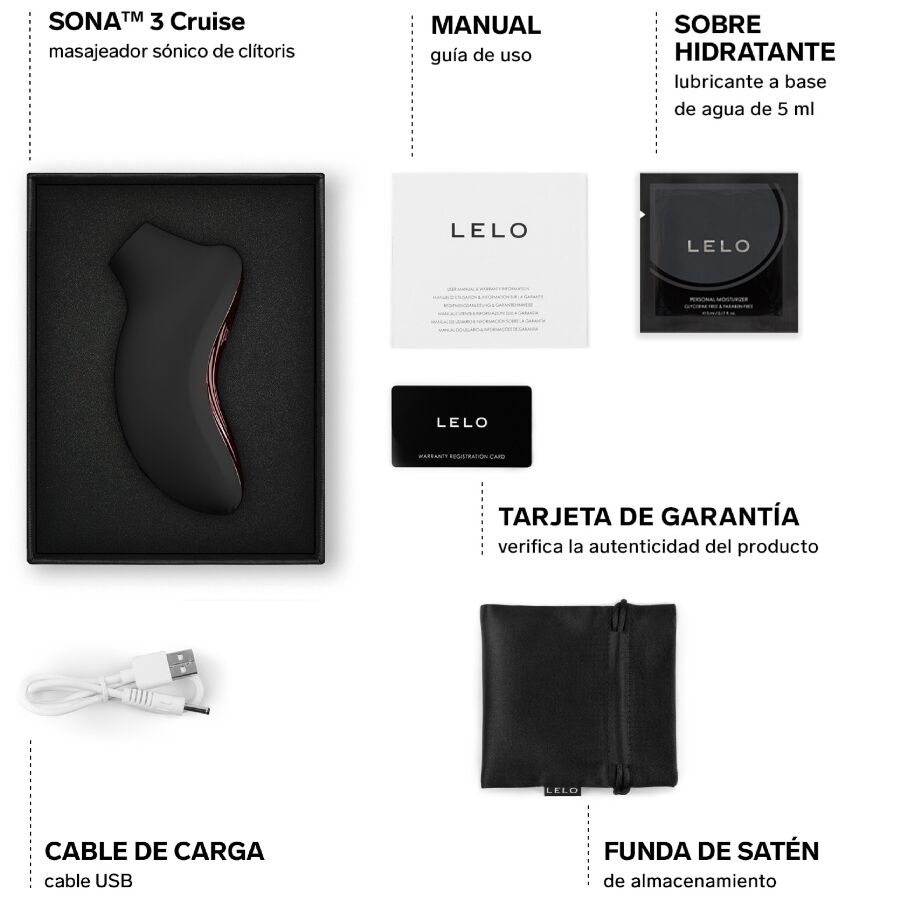LELO - SONA 3 CRUISE Sonic Klitoralsauger Schwarz