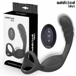 ADDICTED TOYS - DOPPELTES PROSTATIK-COCKRING MIT FERNBEDIENUNG