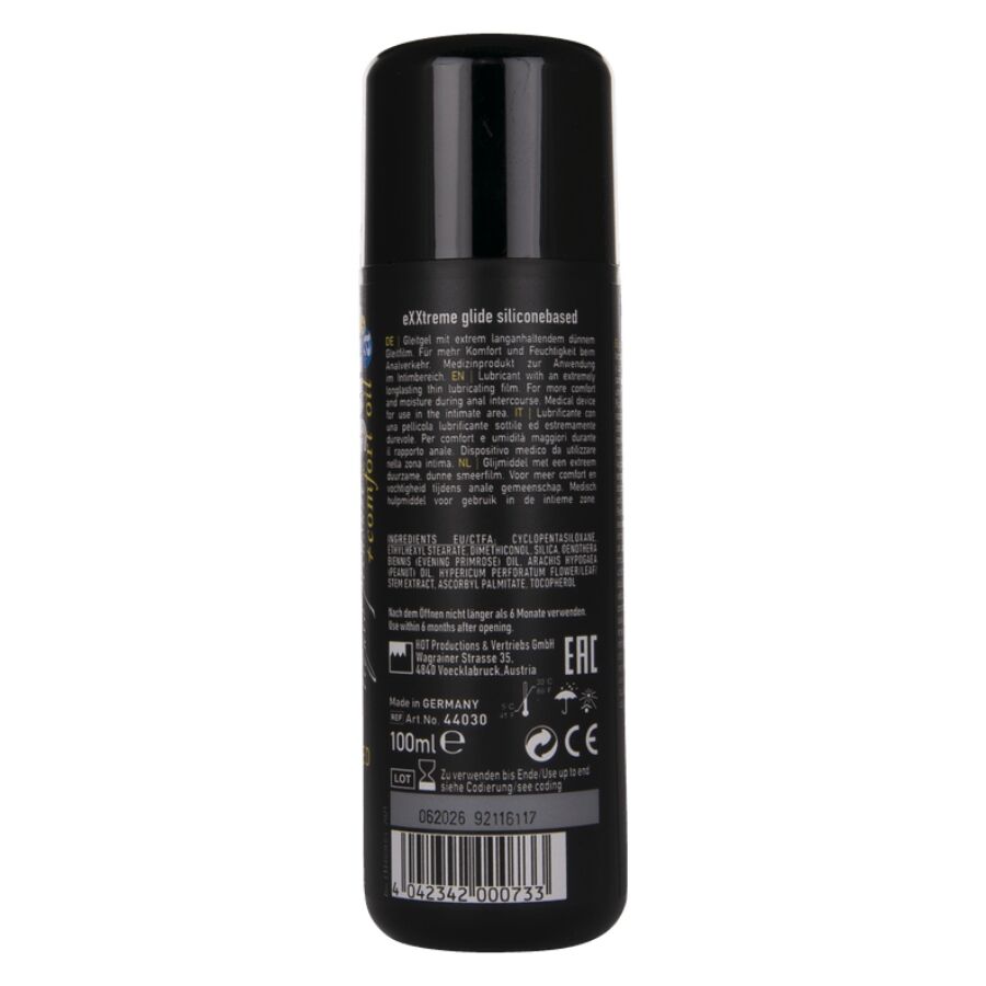 HOT - EXTRA GLEITENDES SILIKONBASIERTES GLEITMITTEL + KOMFORTÖL A+ 100 ML