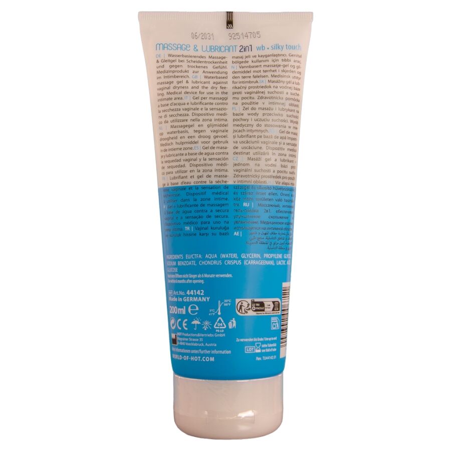 HOT - MASSAGE- & GLEITGEL 2IN1 SEIDENBERÜHRUNG 200 ML