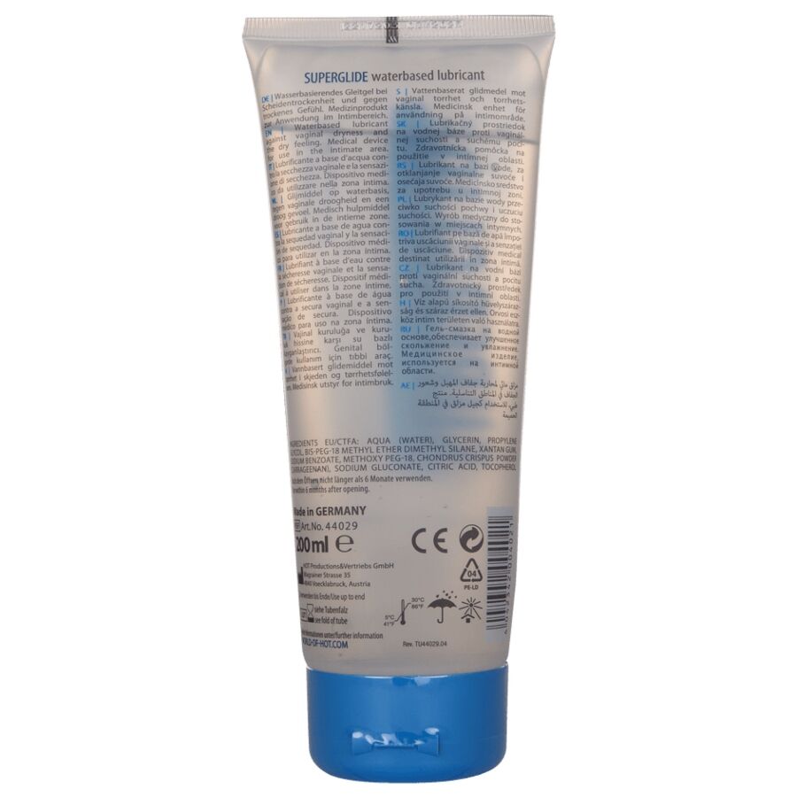 HOT - SUPERGLIDE LIQUID PLEASURE Gleitmittel auf Wasserbasis 200 ml