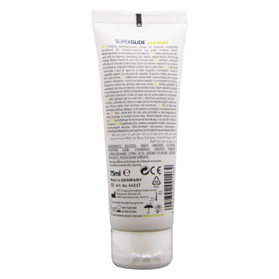 HOT - SUPERGLIDE essbares Gleitmittel auf Wasserbasis Ananas 75 ml