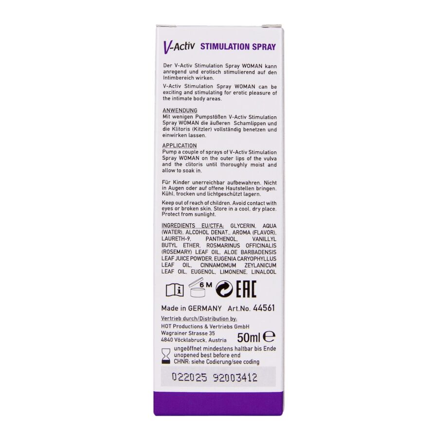 HOT - V-ACTIV Stimulation Spray für Frauen 50 ml