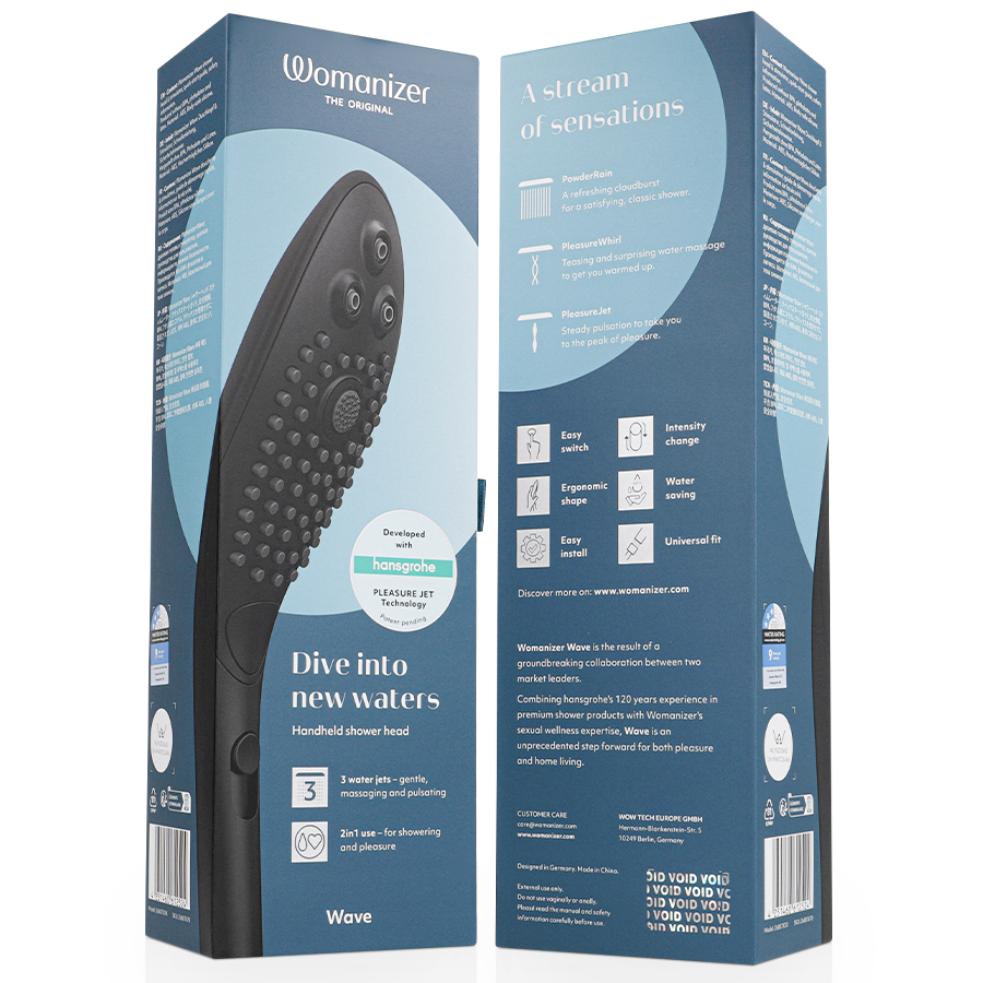 WOMANIZER - WAVE Klitorisstimulierender Duschkopf Schwarz