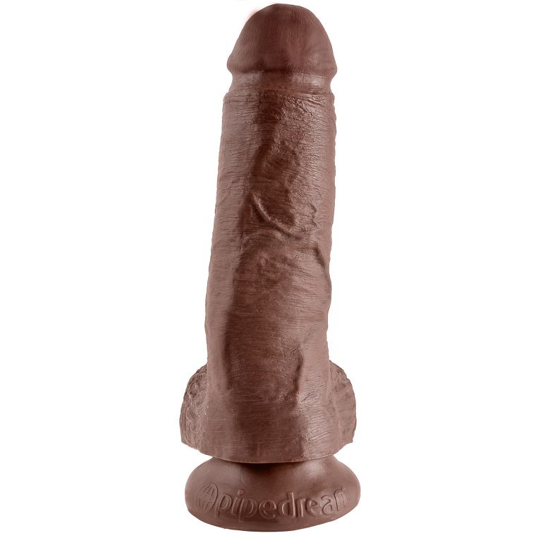 KING COCK - 8" realistischer Penis braun 20,3 cm