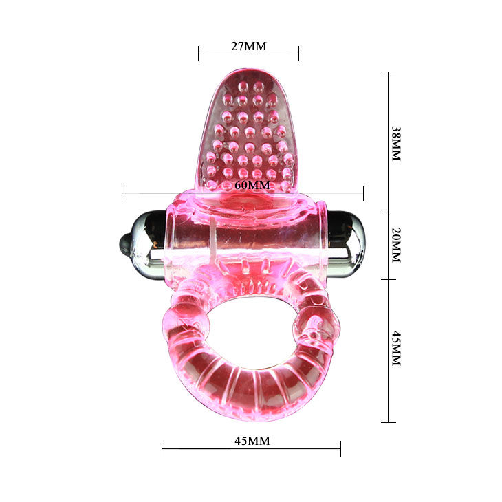 BAILE - SWEET ABS 10 RHYTHMS RING Rosa Vibrator Penisring