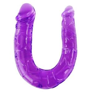 BAILE - DOPPELDILDO IN FLIEDER FLEXIBLEM GELEE