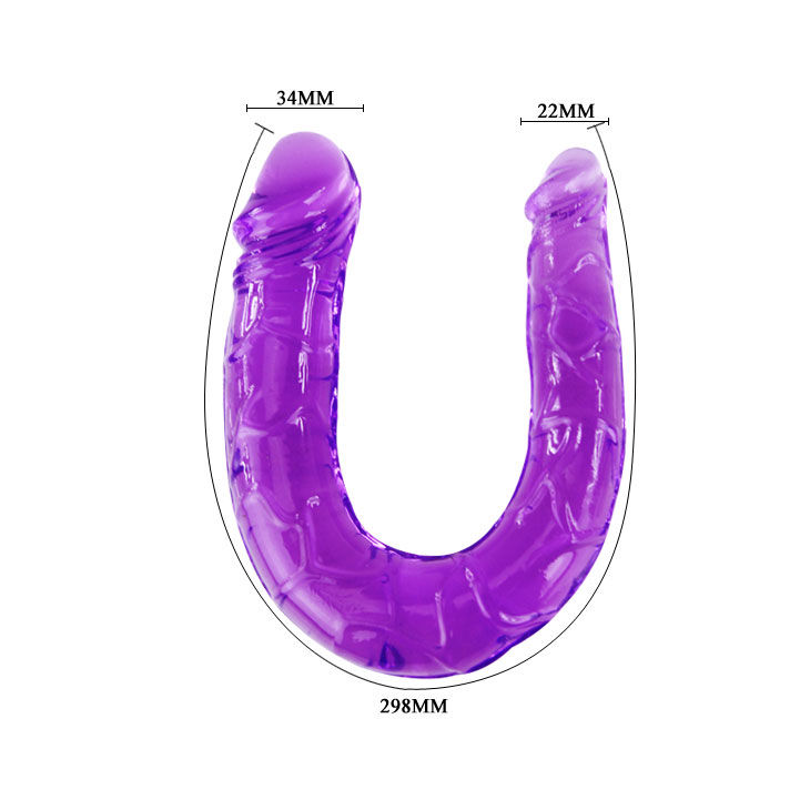 BAILE - Doppeldildo in Flieder flexiblem Gelee