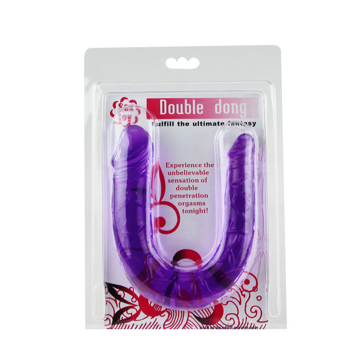 BAILE - Doppeldildo in Flieder flexiblem Gelee