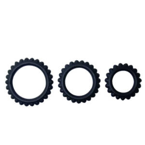 BAILE - TITAN SET 3STK PENISRING SCHWARZ 2.8 + 2.4 + 1.9 CM