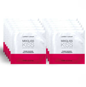 MIXGLISS - Wasserbasiertes Gleitgel Erdbeergeschmack 12 Einzeldosen 4 ml