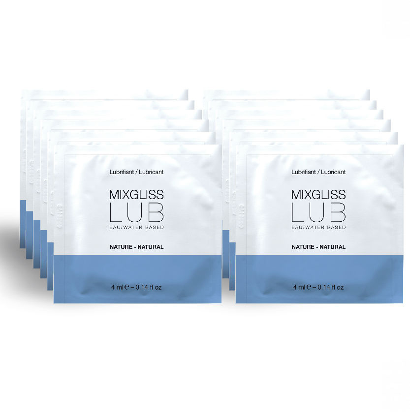 MIXGLISS - Natürliches Gleitgel auf Wasserbasis 12 Einzeldosen 4 ml