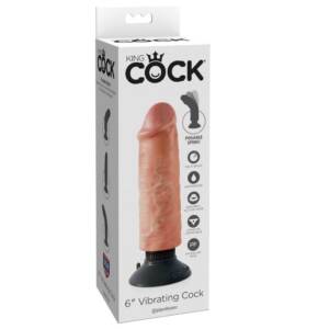 KING COCK - Vibratordildo 15,24 cm Natürlich