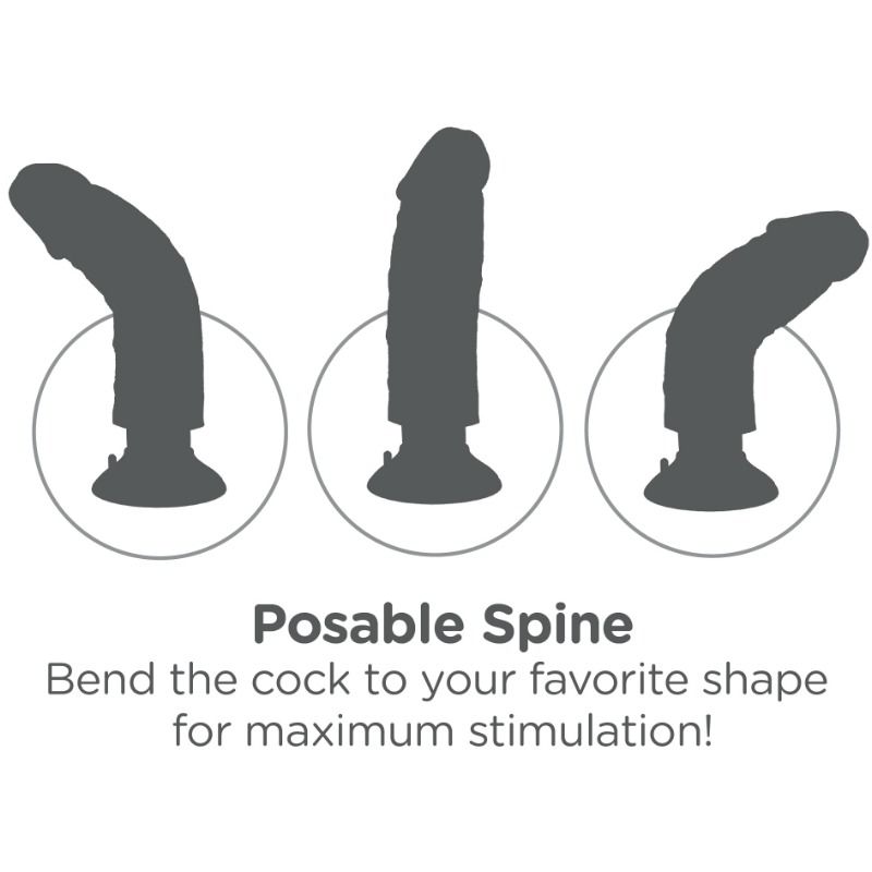 KING COCK - Vibratordildo 15,24 cm Natürlich