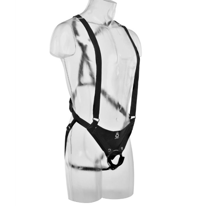 KING COCK - 30,5 CM HOLLOW STRAP-ON HALTERSYSTEM - FLEISCH