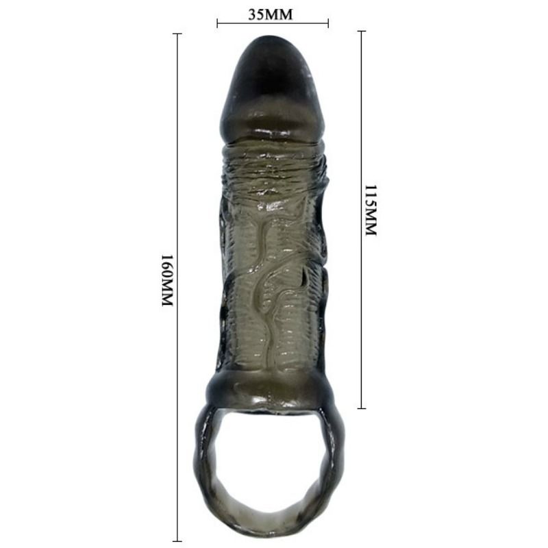BAILE - Penisverlängerungshülse mit Gurt für Hoden 11,5 cm