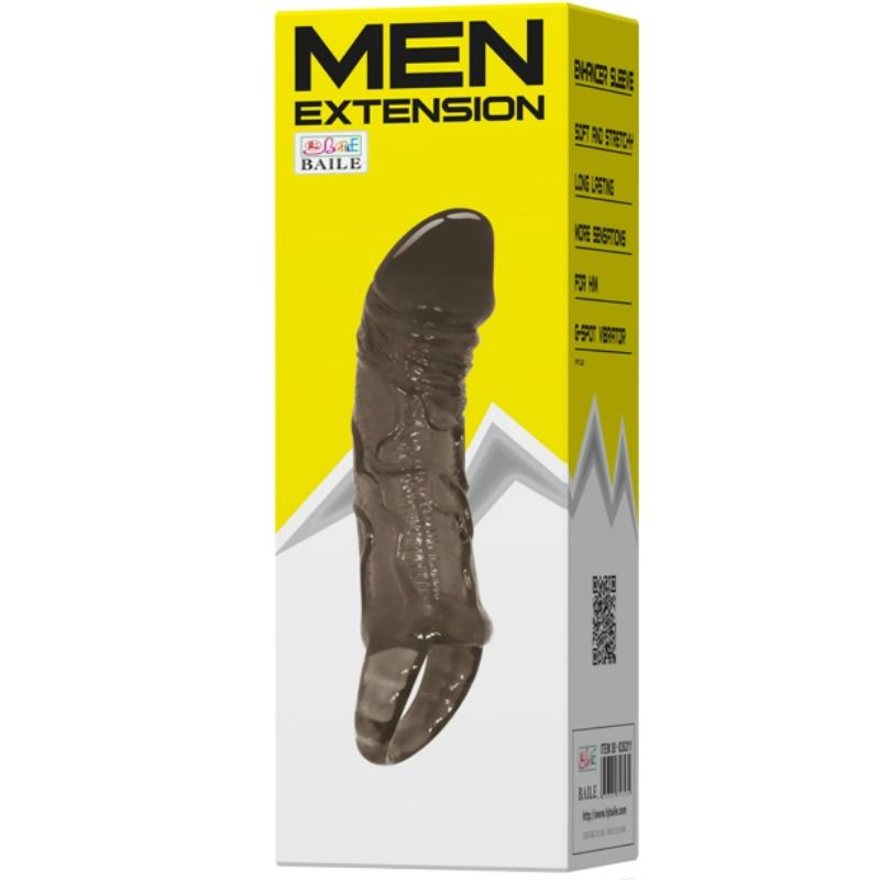BAILE - Penisverlängerungshülse mit Gurt für Hoden 11,5 cm
