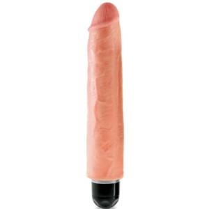 KING COCK - Steifer realistischer Vibrator 25,4 cm natürlich