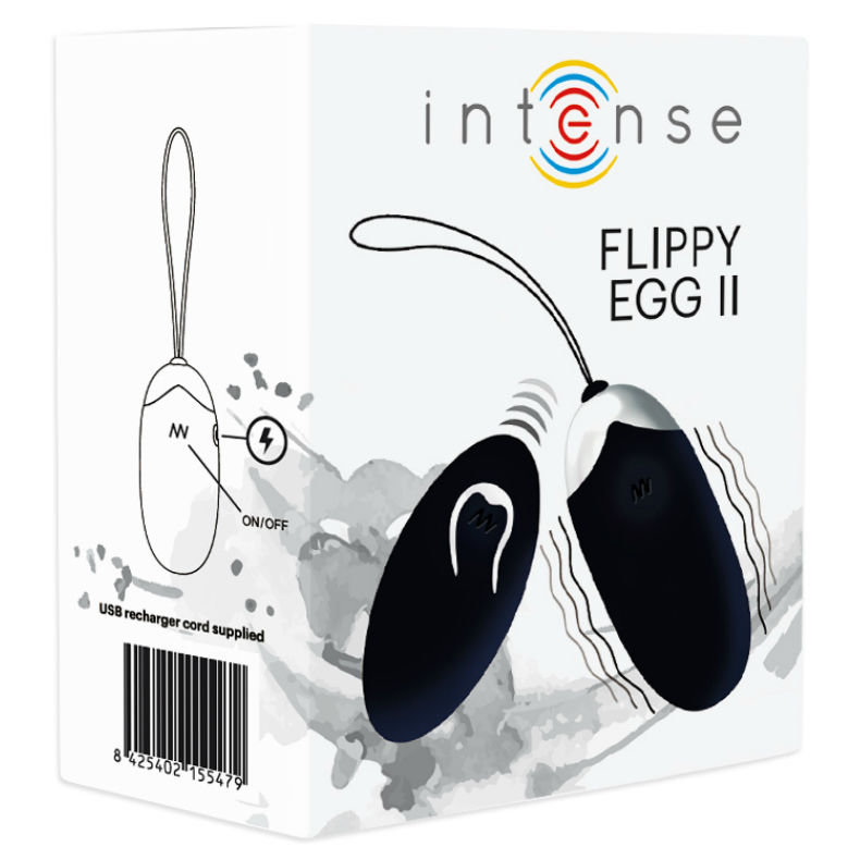 INTENSE - FLIPPY II Vibrations-Ei mit Fernbedienung Schwarz